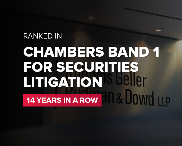 “Top-Flight Plaintiff Litigators”: Chambers Gives Robbins Geller Band 1 Ranking for the Fourteenth Consecutive Year