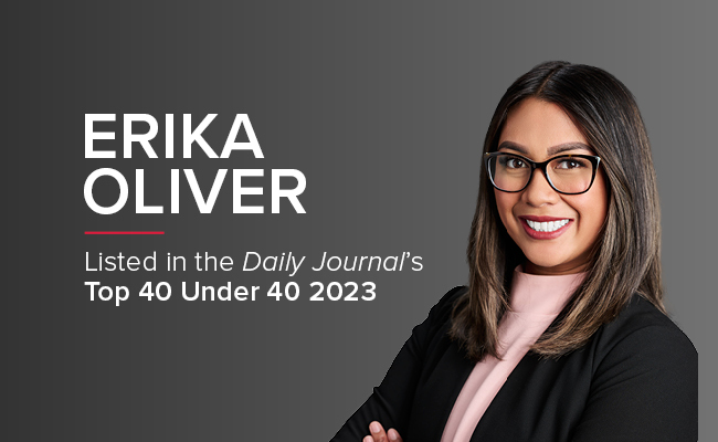 Daily Journal's Top 40 Lawyers Under 40 2023: Erika Oliver