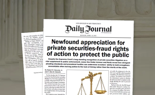 Newfound appreciation for private securities-fraud rights of action to protect the public
