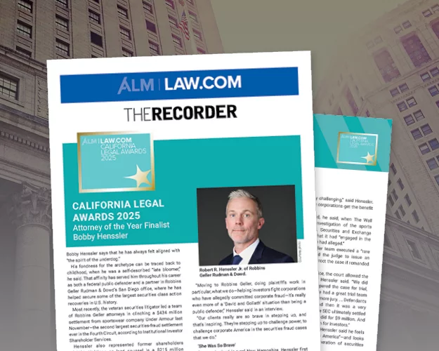 California Legal Awards 2025: Attorney of the Year Finalist Bobby Henssler