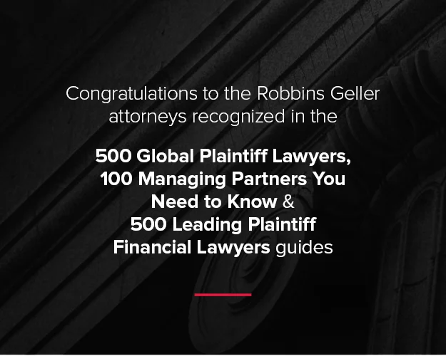 Robbins Geller Attorneys Recognized by Lawdragon