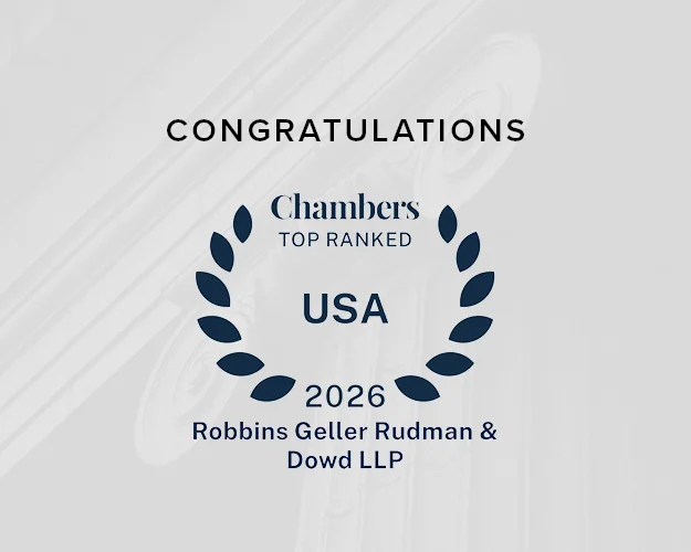 Chambers USA Ranks Robbins Geller a Band 1 Firm